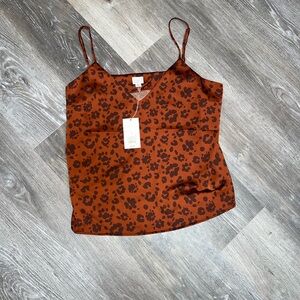 A New Day Orange Fitted Sleeveless Camisole